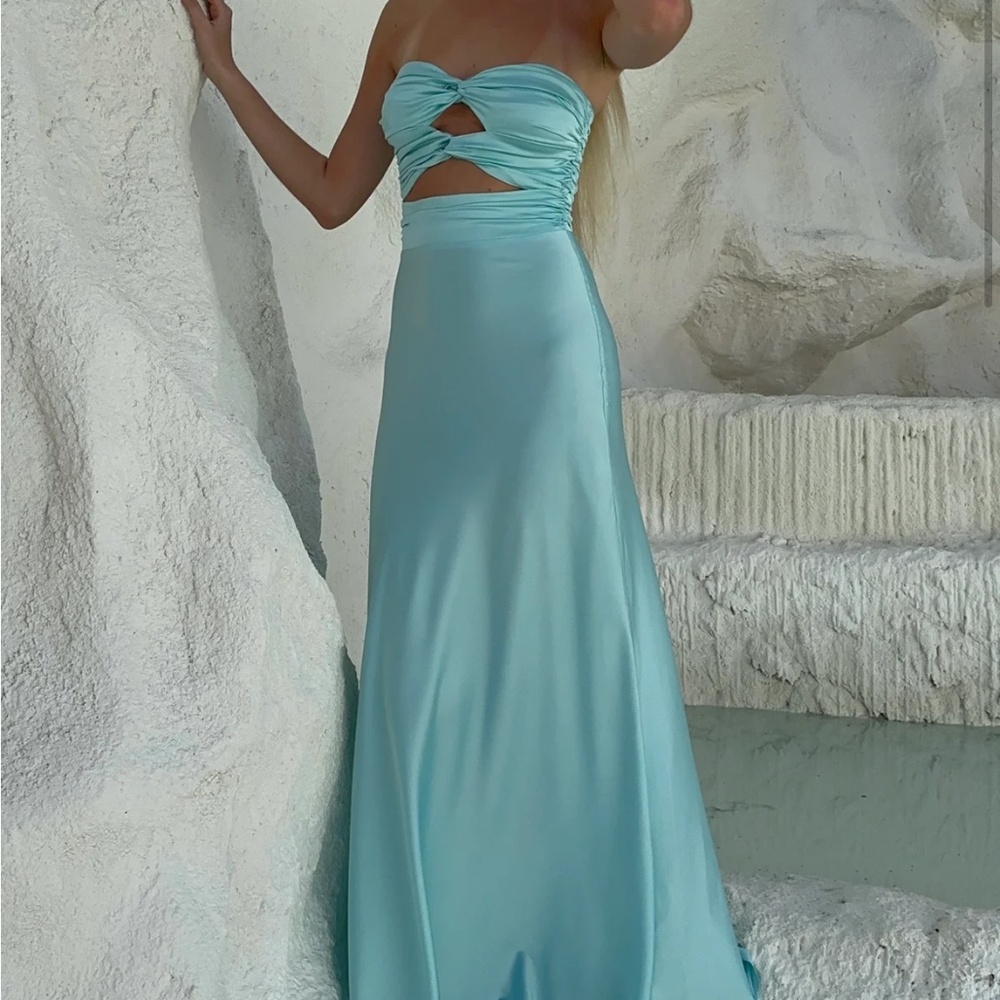 Aqua Prom dress Evening gown Formal gown Huntr the label